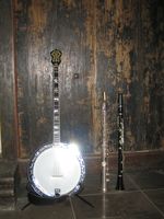banjo, saxophone soprano et clarinette